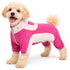 Pet Life ® Active 'Warm-Pup' Stretchy and Quick-Drying Fitness Dog Yoga Warm-Up Tracksuit X-Small Hot Pink / Light Pink