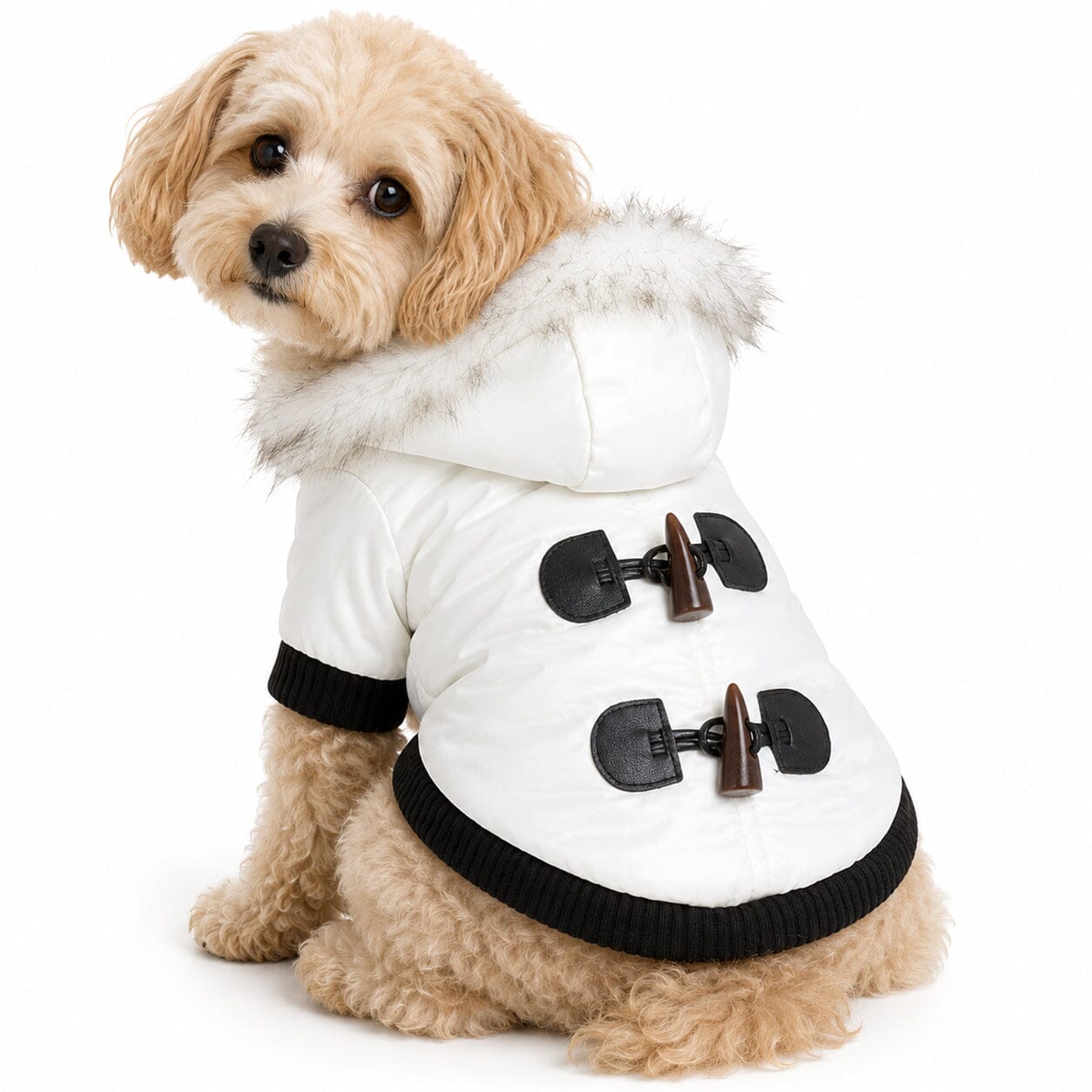Pet Life ® Aspen Winter-White 3M Insulated Fashion Pet Parka Dog Coat X-Small