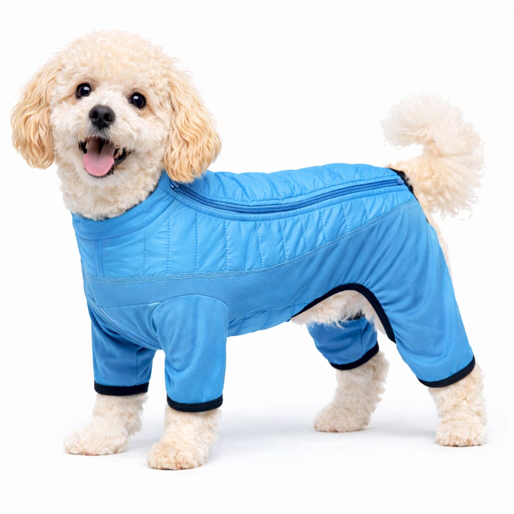 Pet Life ® 'Aura-Vent' Lightweight 4-Season Stretch and Quick-Dry Full Body Dog Jacket Blue X-Small