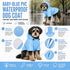 Pet Life ® 'Baby Blue' Waterproof Adjustable Dog Raincoat Jacket w/ Removable Hood