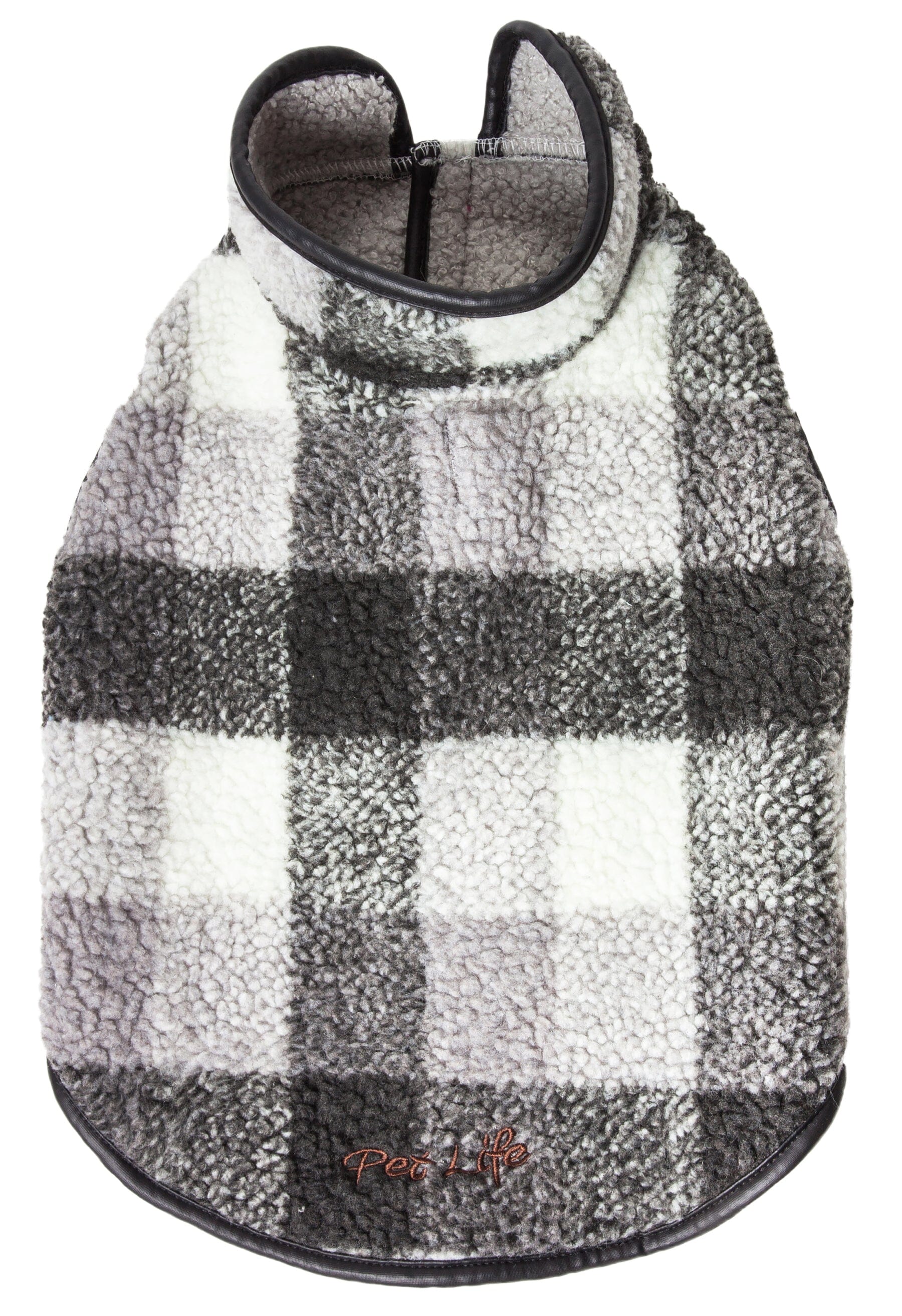 Pet Life ® 'Black Boxer' Classical Fashion Insulated Plaid Dog Coat