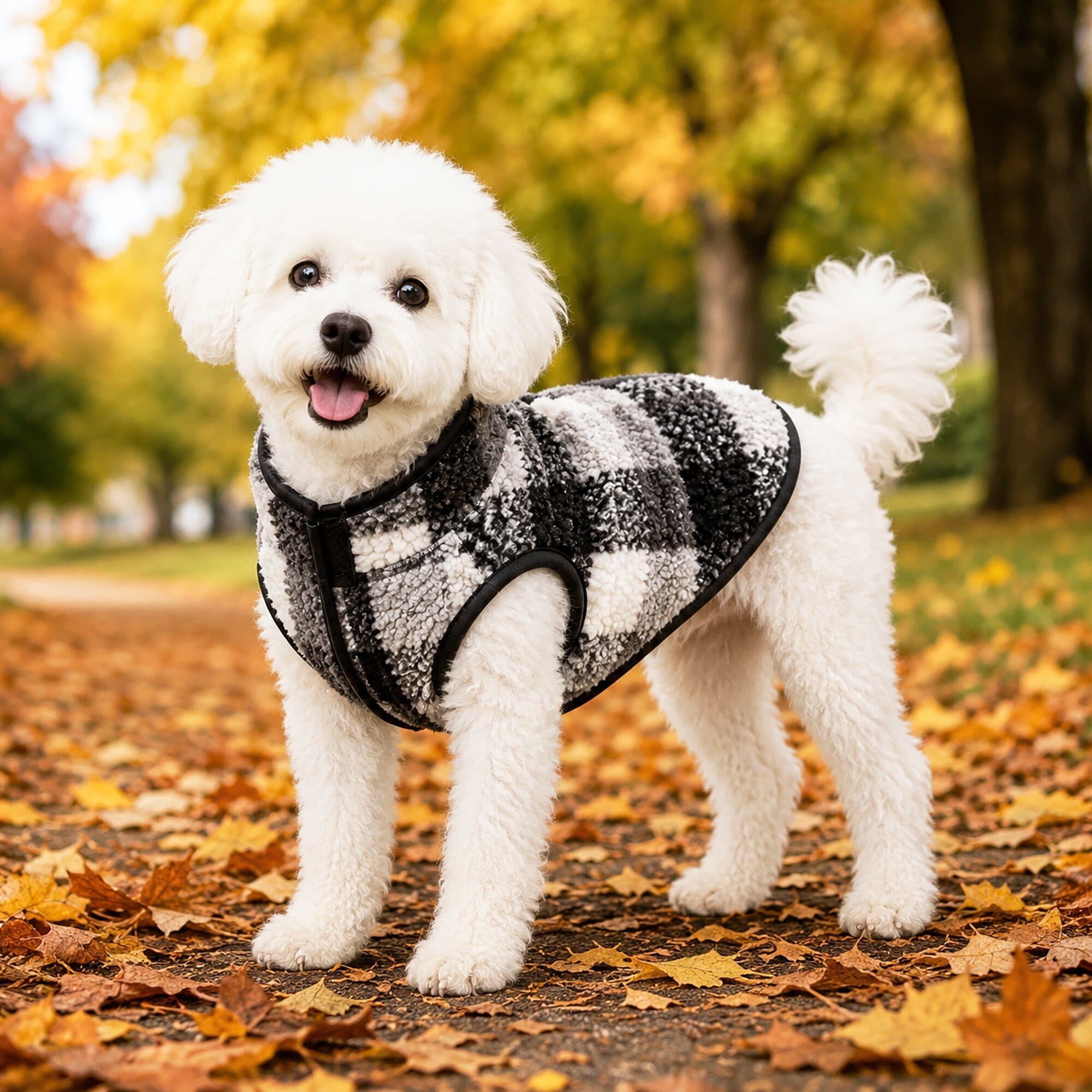 Pet Life ® 'Black Boxer' Classical Fashion Insulated Plaid Dog Coat