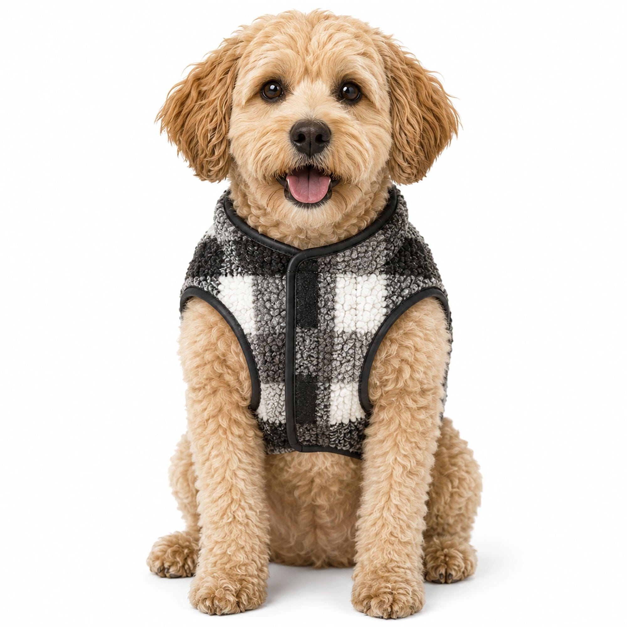 Pet Life ® 'Black Boxer' Classical Fashion Insulated Plaid Dog Coat