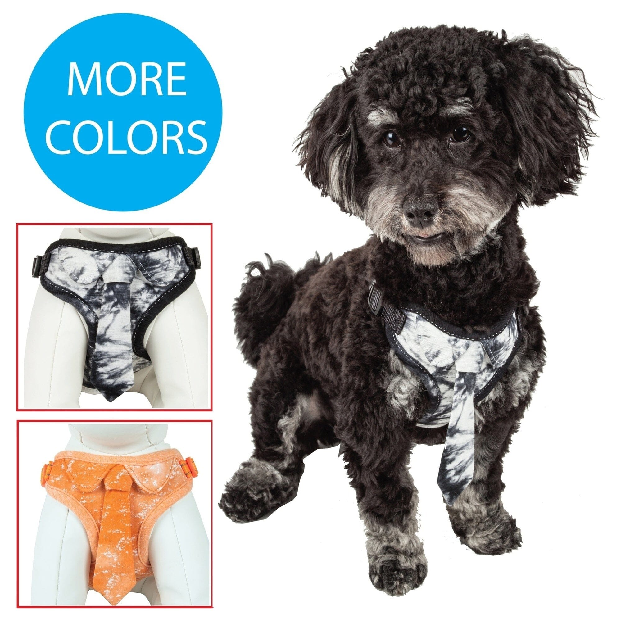Pet Life ® 'Bonatied' Mesh Reversed Adjustable Fashion Dog Harness W/ Designer Neck Tie