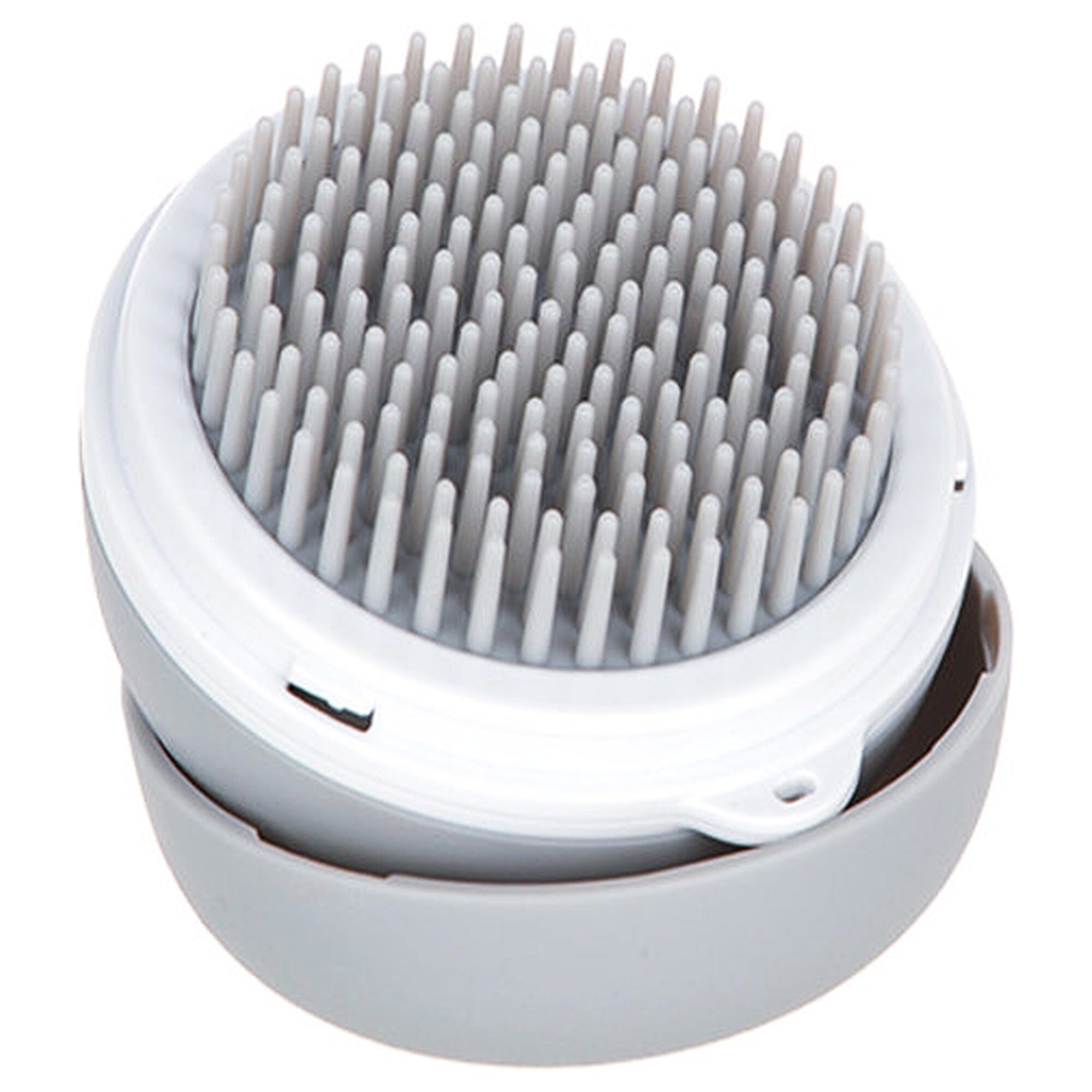 Pet Life ® 'Bravel' 3-in-1 Travel Pocketed Dual Grooming Brush and Pet Comb GRAY