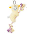 Pet Life ® 'Broom-Lick' Plush and Jute Rope Squeaking Newborn Cat and Dog Toy Yellow