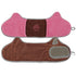 Pet Life ® 'Bryer' 2-in-1 Hand-Inserted Microfiber Pet Grooming Towel and Brush Brown, Pink
