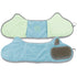Pet Life ® 'Bryer' 2-in-1 Hand-Inserted Microfiber Pet Grooming Towel and Brush Blue, Aqua