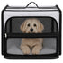 Pet Life ® 'Capacious' Dual-Sided Expandable Spacious Wire Folding Collapsible Lightweight Pet Dog Crate Carrier House