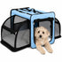 Pet Life ® 'Capacious' Dual-Sided Expandable Spacious Wire Folding Collapsible Lightweight Pet Dog Crate Carrier House Large Blue