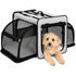 Pet Life ® 'Capacious' Dual-Sided Expandable Spacious Wire Folding Collapsible Lightweight Pet Dog Crate Carrier House Large Grey