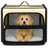 Pet Life ® 'Capacious' Dual-Sided Expandable Spacious Wire Folding Collapsible Lightweight Pet Dog Crate Carrier House