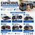 Pet Life ® 'Capacious' Dual-Sided Expandable Spacious Wire Folding Collapsible Lightweight Pet Dog Crate Carrier House