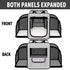 Pet Life ® 'Capacious' Dual-Sided Expandable Spacious Wire Folding Collapsible Lightweight Pet Dog Crate Carrier House