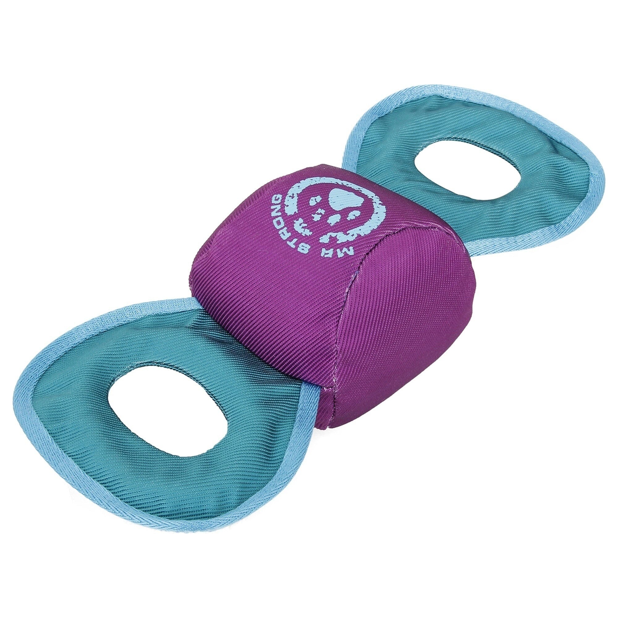 Pet Life ® 'Chompter' Dura-Chew Plush Waterproof Tugging Nylon Dog Toy Purple/Blue