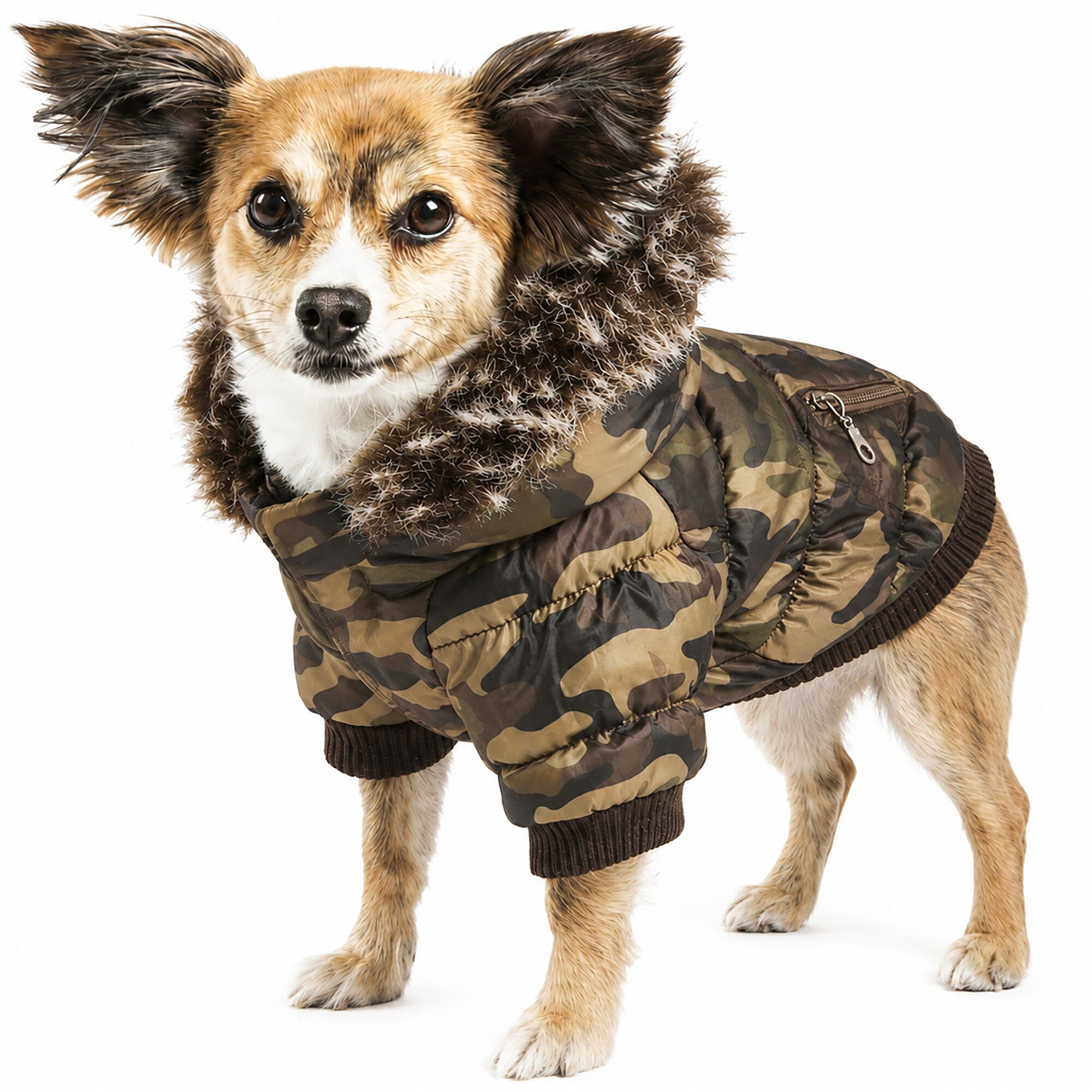Pet Life ® Classic Metallic Fashion 3M Insulated Dog Coat Parka w/ Removable Hood