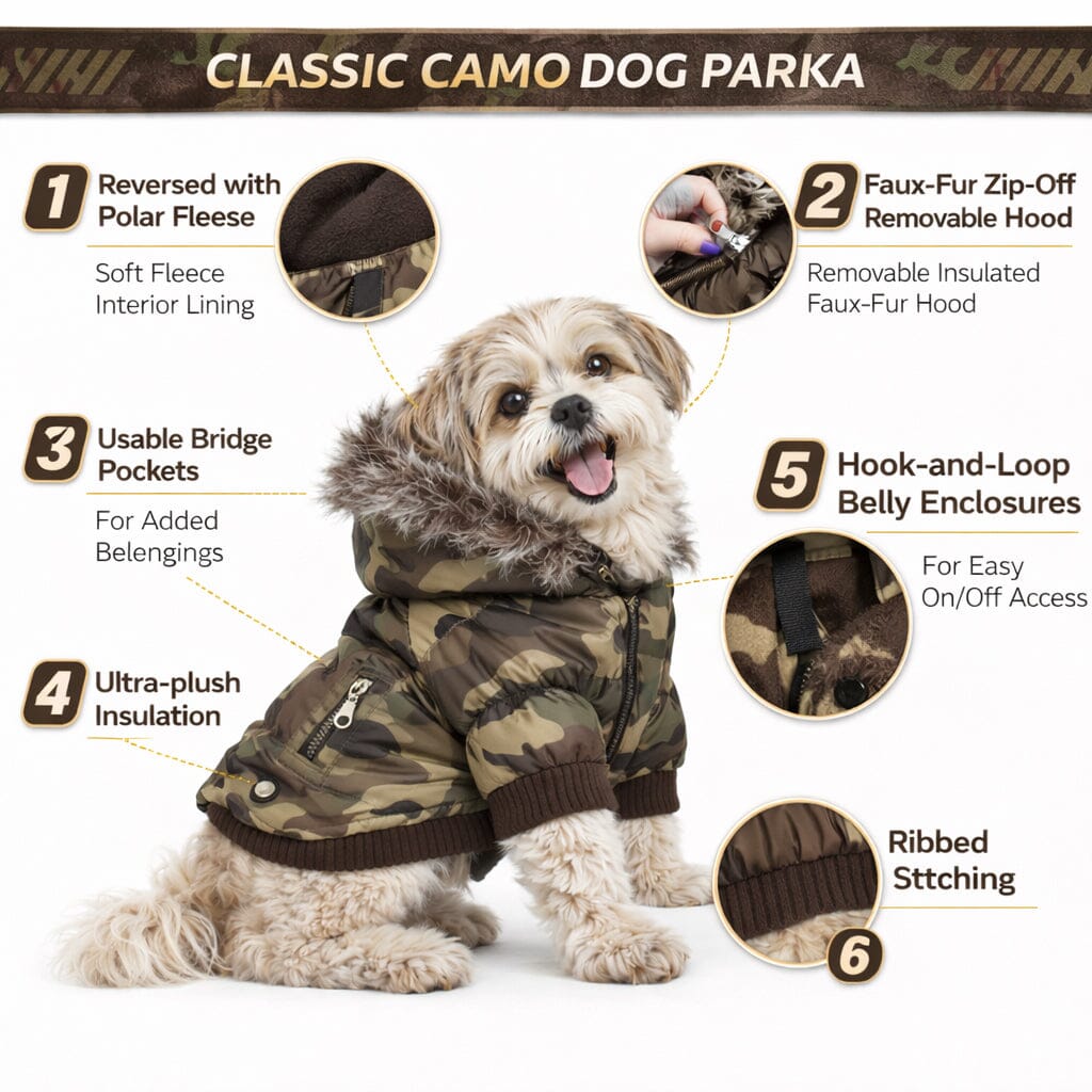 Pet Life ® Classic Metallic Fashion 3M Insulated Dog Coat Parka w/ Removable Hood