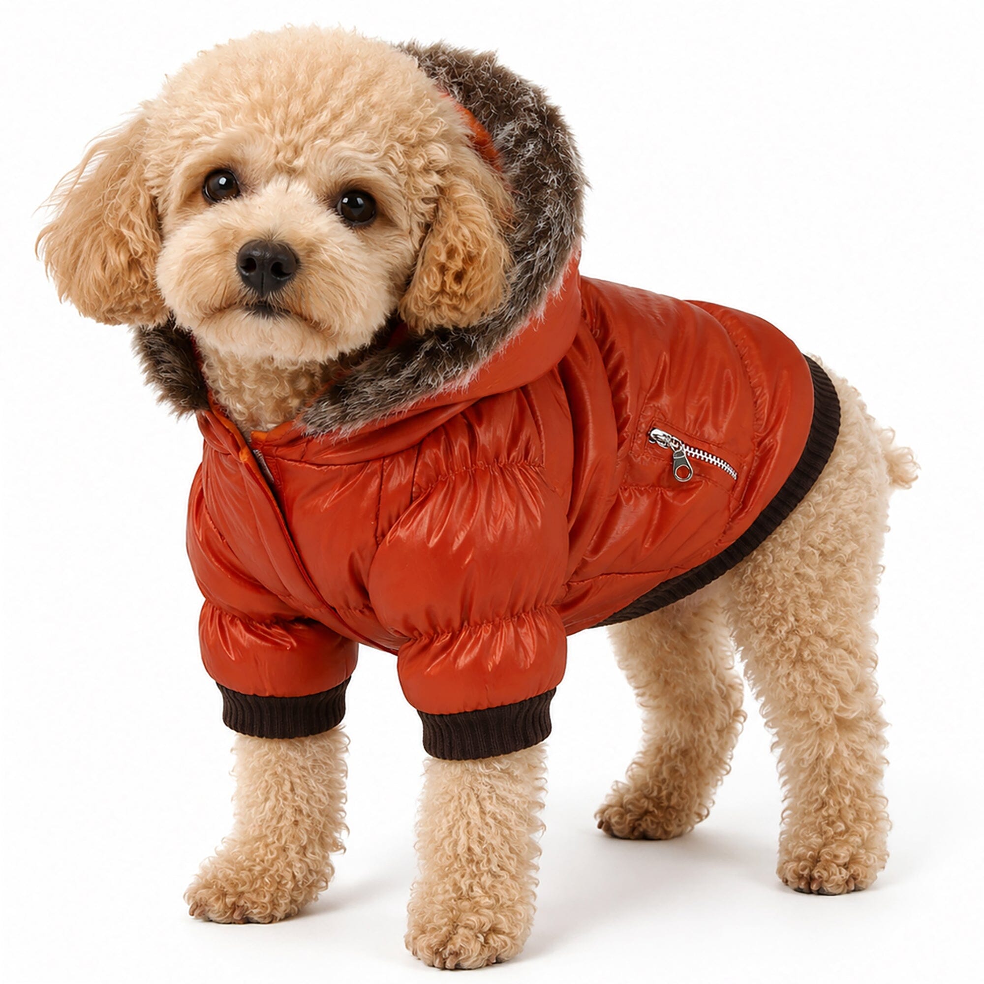 Pet Life ® Classic Metallic Fashion 3M Insulated Dog Coat Parka w/ Removable Hood