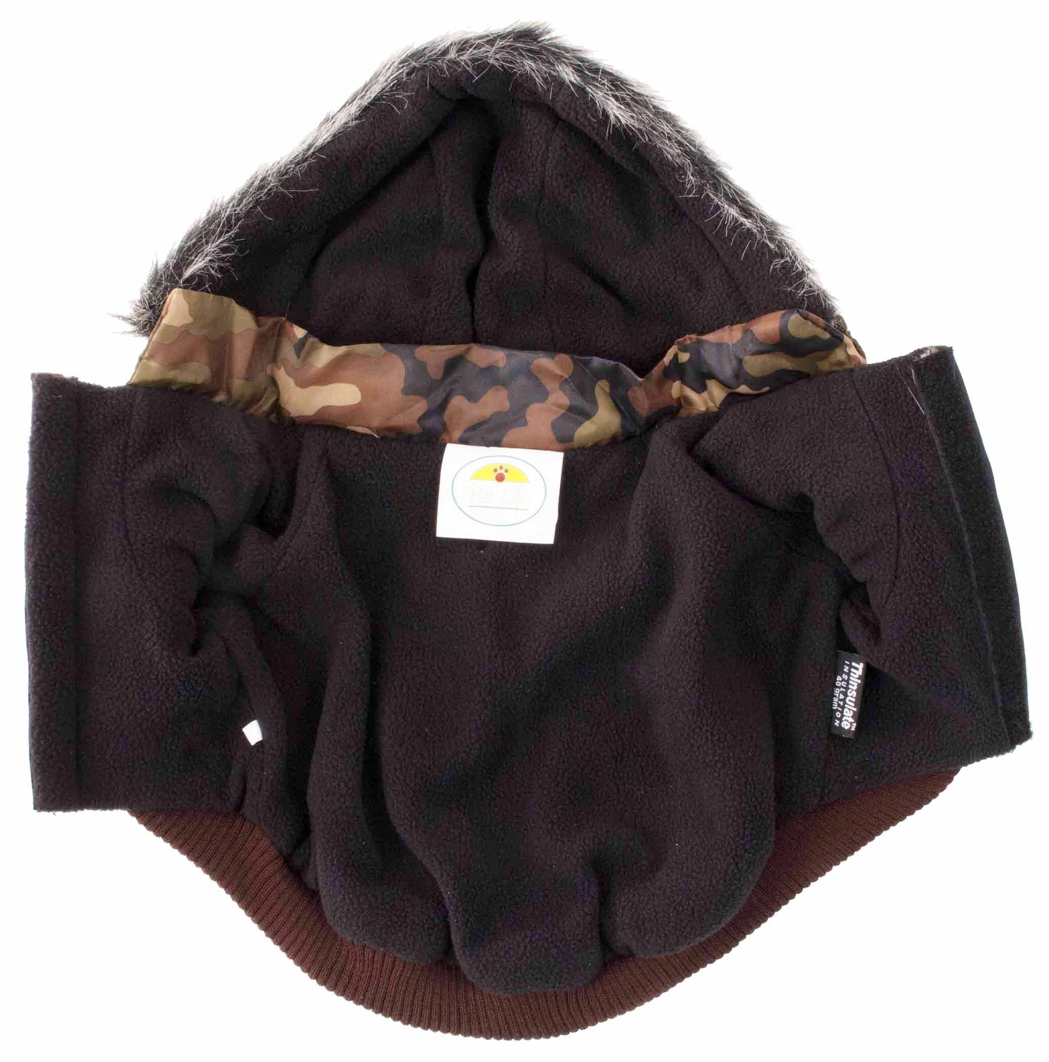 Pet Life ® Classic Metallic Fashion 3M Insulated Dog Coat Parka w/ Removable Hood