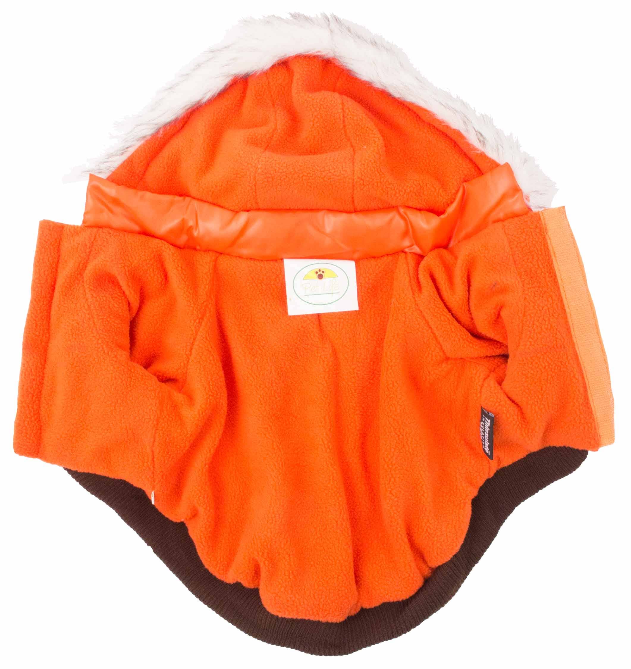 Pet Life ® Classic Metallic Fashion 3M Insulated Dog Coat Parka w/ Removable Hood