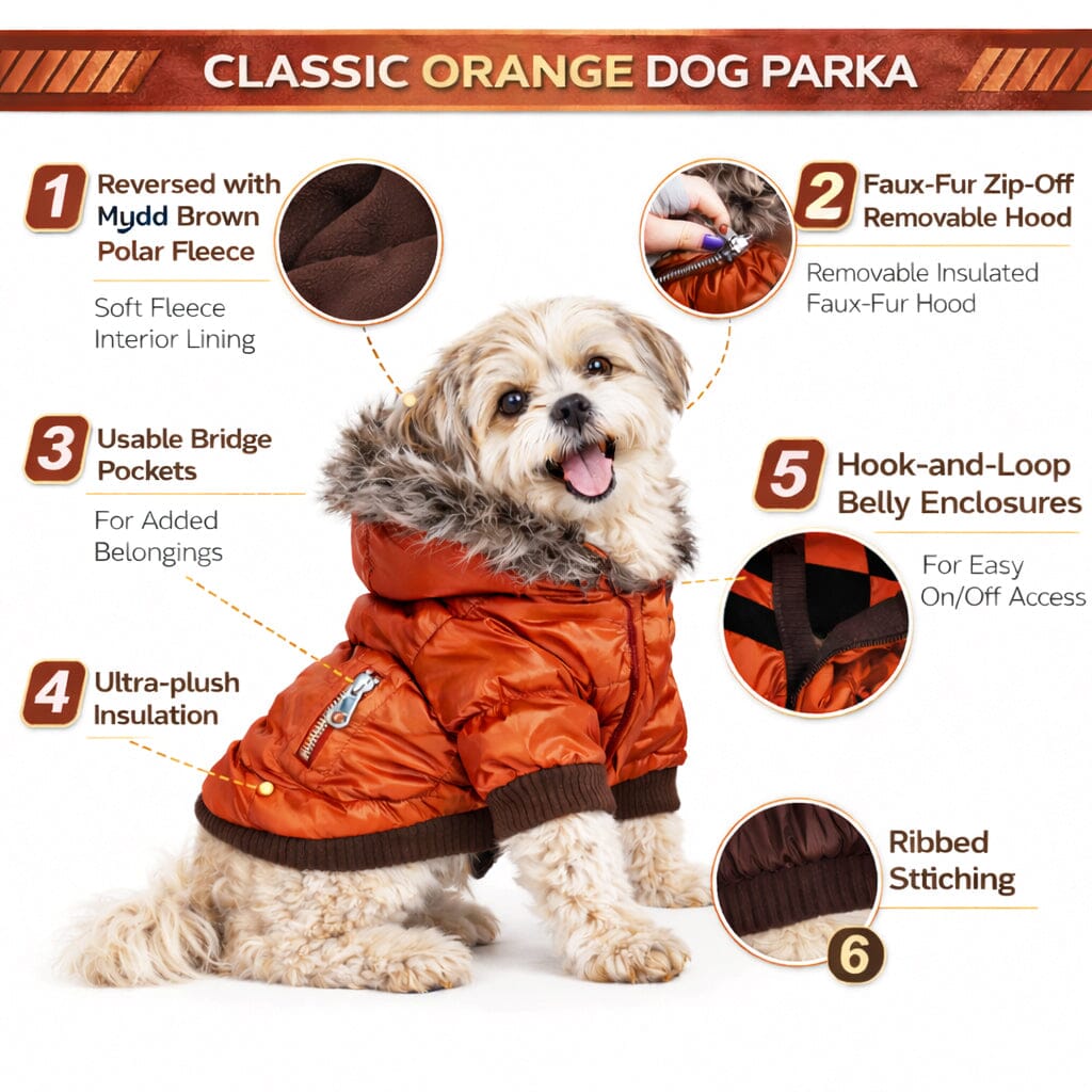 Pet Life ® Classic Metallic Fashion 3M Insulated Dog Coat Parka w/ Removable Hood