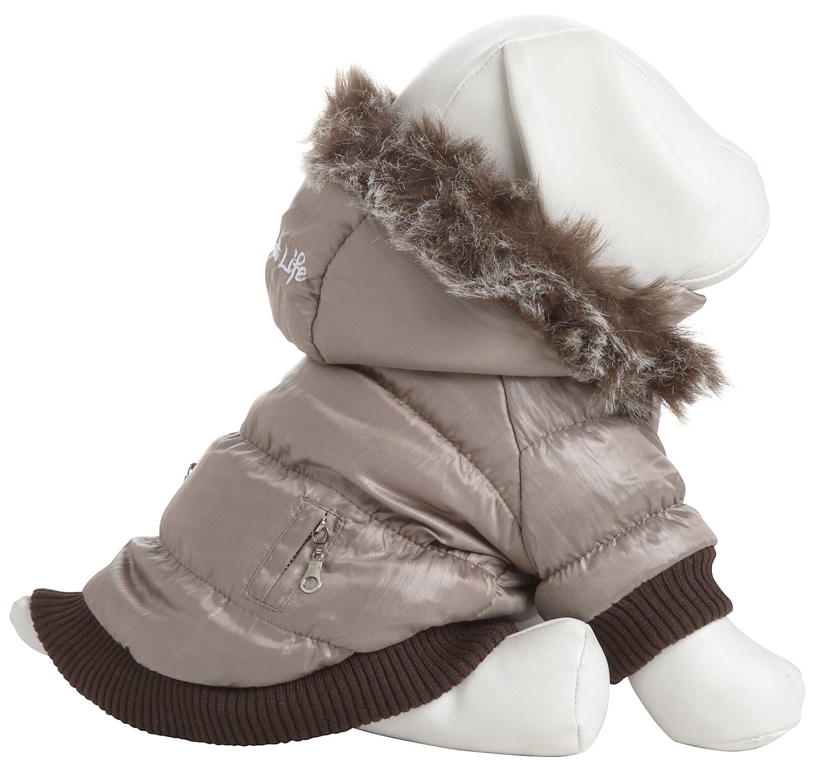 Pet Life ® Classic Metallic Fashion 3M Insulated Dog Coat Parka w/ Removable Hood