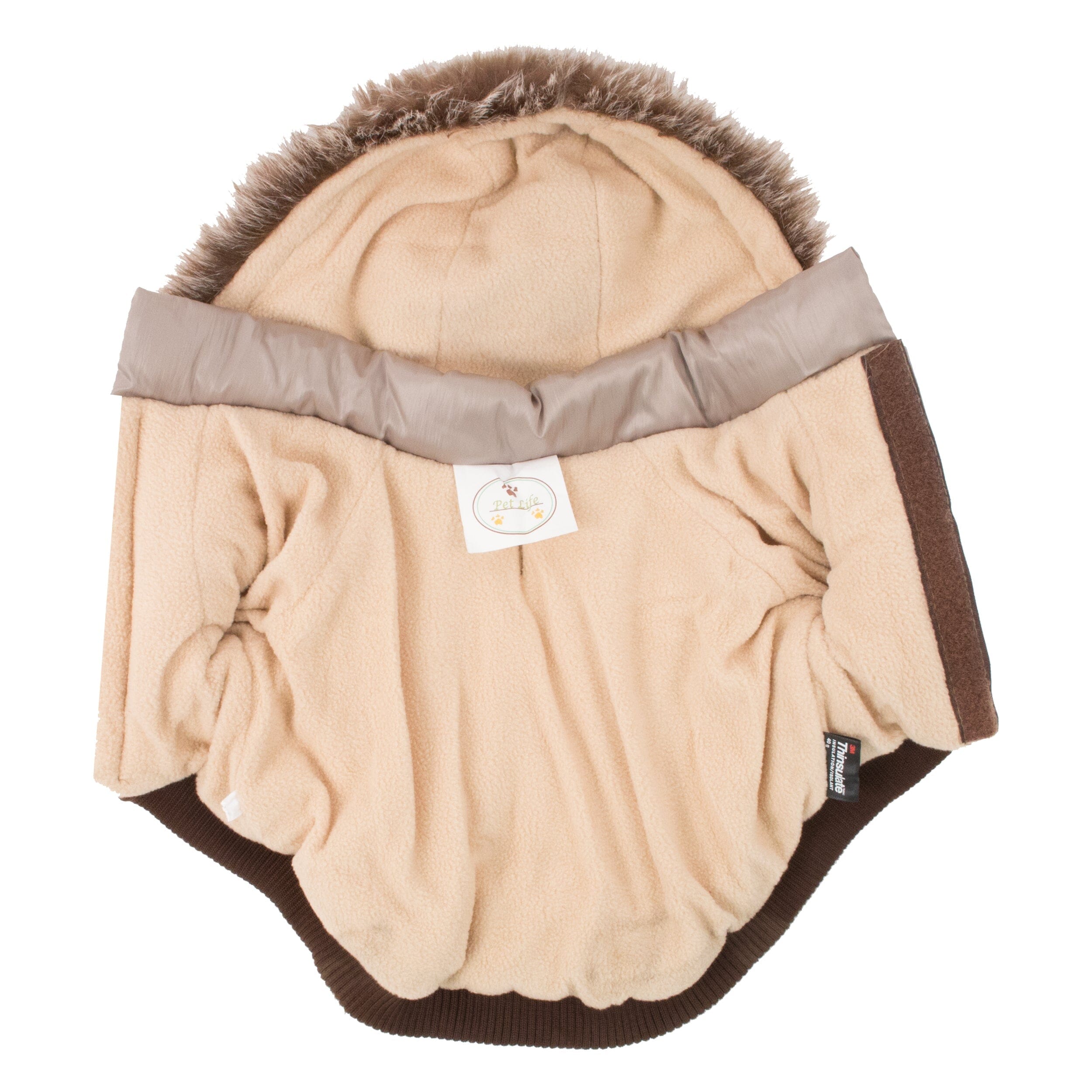 Pet Life ® Classic Metallic Fashion 3M Insulated Dog Coat Parka w/ Removable Hood