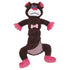 Pet Life ® 'Cuddle Plush' Mesh and Plush Squeaking Dog Toy Dark Brown