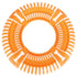 Pet Life ® 'Denta-Bark' Sporty Durable Flexible Toss and Fetch Frisbee Oral Hygiene Pet Dog Toy Orange