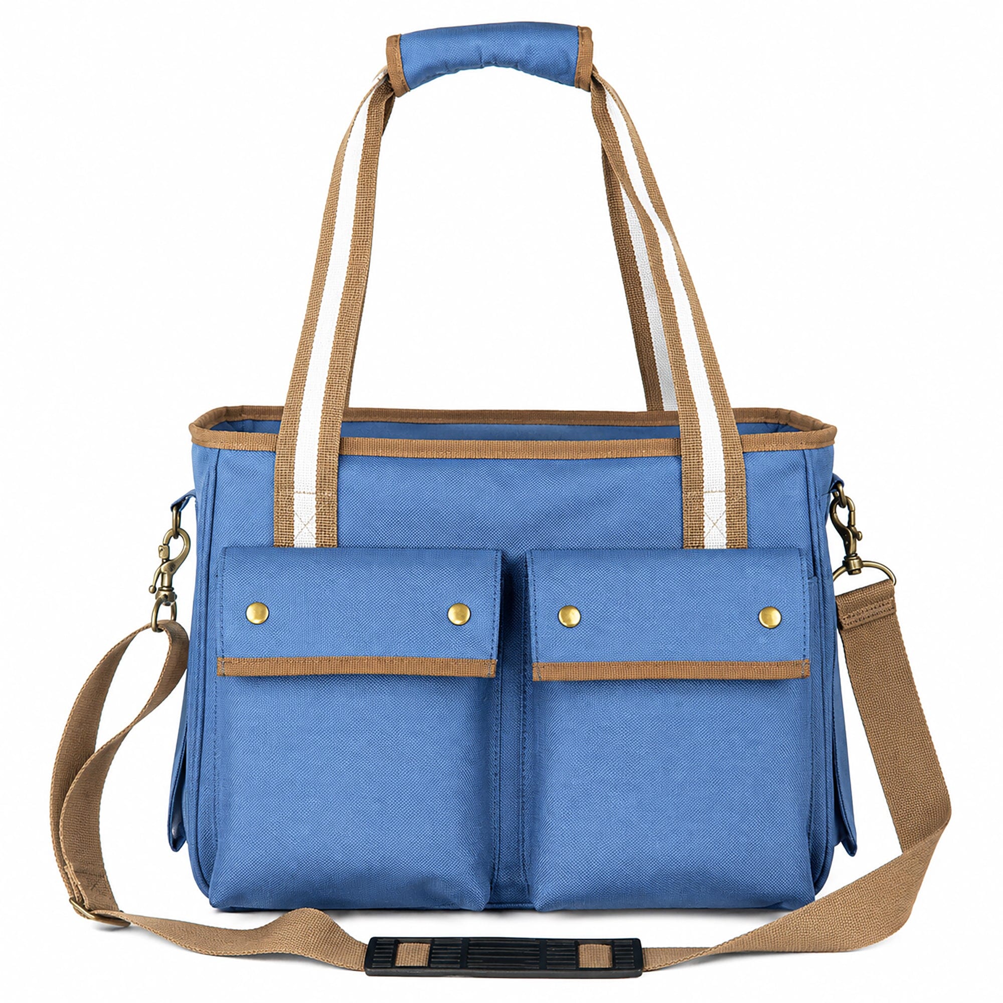 Pet Life ® Dual Snap Pocketed Fashion Designer Canvas Travel Pet Dog Carrier Default Title