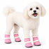 Pet Life ® 'Duggz' 3M Insulated Winter Fashion Dog Shoes Booties - Set of 4 X-Small Pink & White