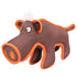 Pet Life ® 'Dura-Chew' Plush Animal Nylon Squeaker Dog Toy Brown