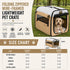 Pet Life ® 'Easy Folding' Zippered Folding Collapsible Wire Framed Lightweight Pet Dog Crate Carrier