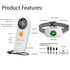 Pet Life ®  Ellipse LED 1-to-3 Dog 550-Yard Range 16-Level Vibration Sound and Stimulation Training Dog Collar Additional Receiver - White  