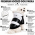 Pet Life ® Fashion Striped 3M Insulated Ultra-Plush Pet Dog Parka Coat w/ Removable Hood