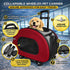 Pet Life ® 'Final Destination' Airline Approved 2-in-1 Tough-Shell Wheeled Collapsible Travel Fashion Pet Dog Carrier Crate