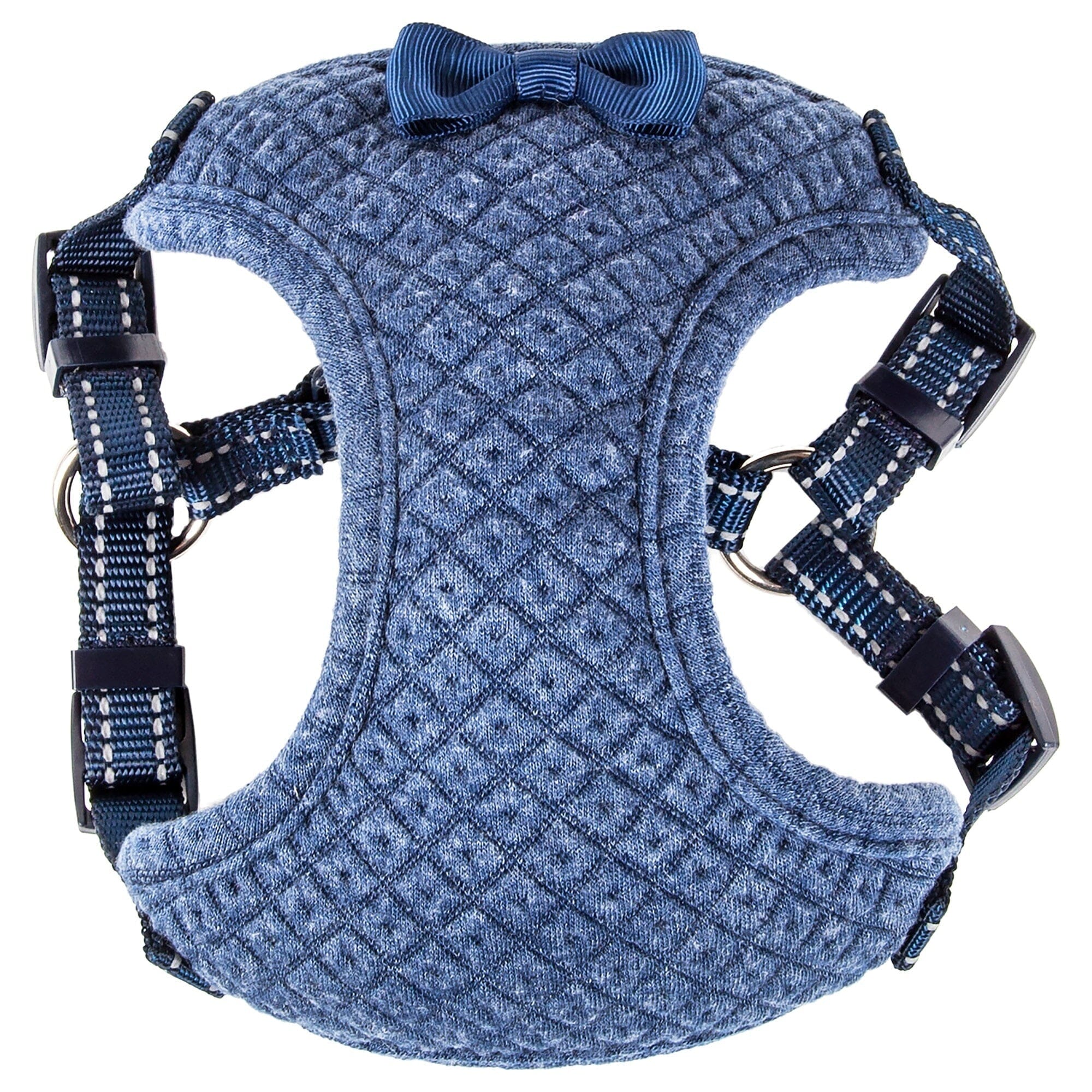 Pet Life ® 'Flam-Bowyant' Mesh Reversed and Adjustable Dog Harness X-Small Navy