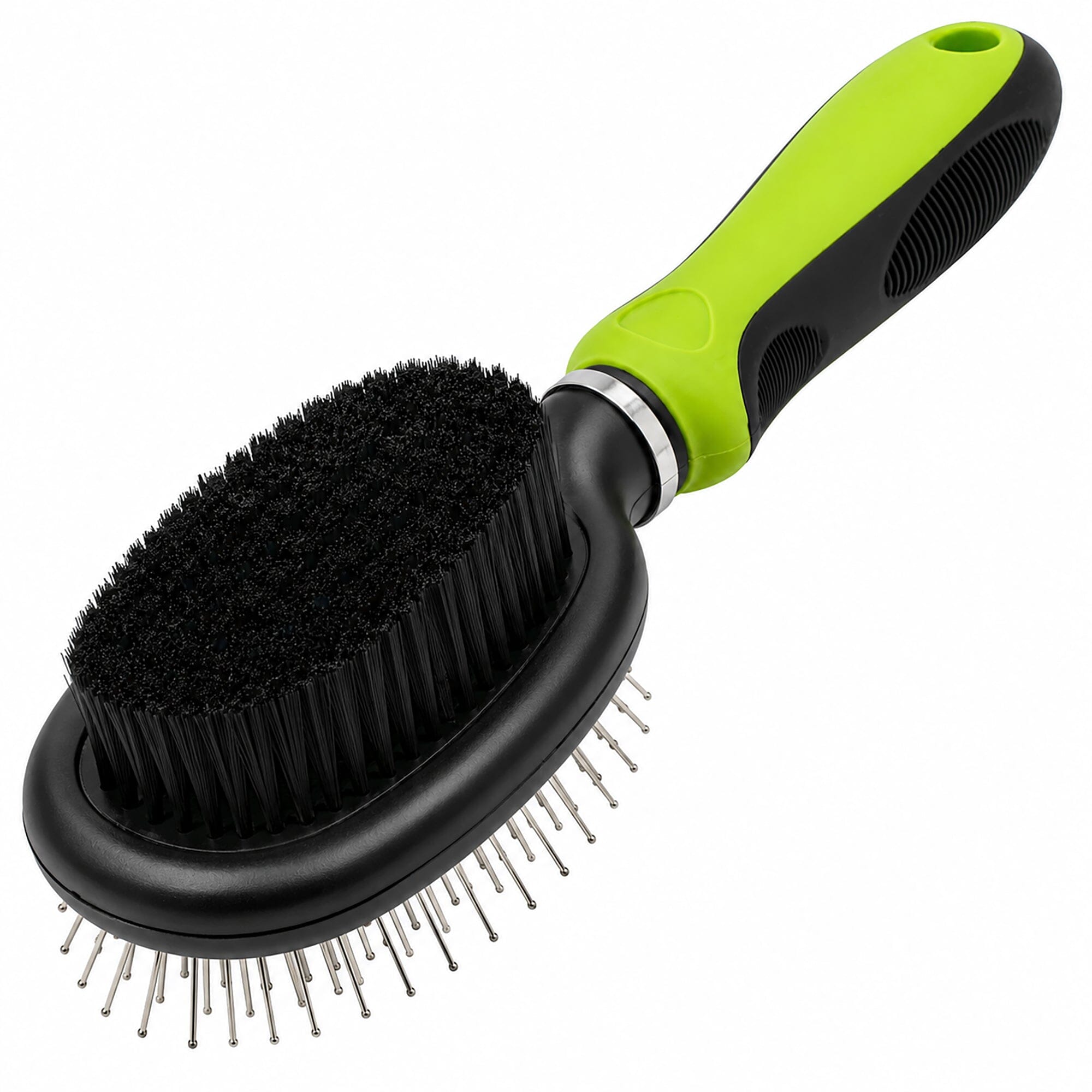 Pet Life ® Flex Series 2-in-1 Dual-Sided Pin and Bristle Grooming Pet Brush