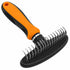 Pet Life ® Flex Series Undercoat Dematter Grooming Pet Rake Orange