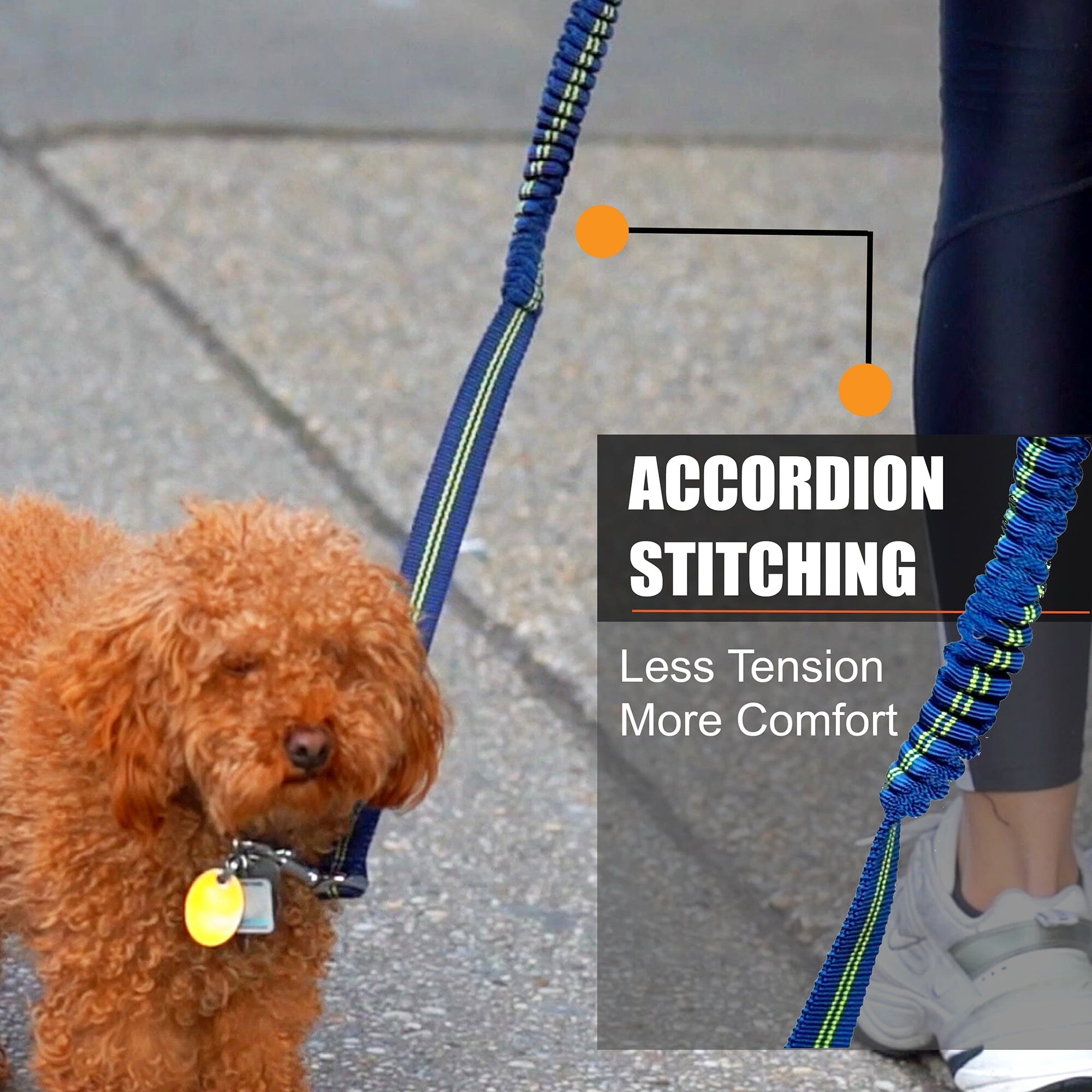 Pet Life ® 'Free-Fetcher' Hands Free Over-The-Shoulder Shock Absorbent Dog Leash