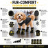 Pet Life ® Fur-Comfort 3M Insulated Fashion Fur and PVC Waterproof Winter Dog Boots - Set of 4