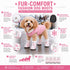 Pet Life ® Fur-Comfort 3M Insulated Fashion Fur and PVC Waterproof Winter Dog Boots - Set of 4