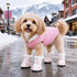 Pet Life ® Fur-Comfort 3M Insulated Fashion Fur and PVC Waterproof Winter Dog Boots - Set of 4