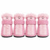 Pet Life ® Fur-Comfort 3M Insulated Fashion Fur and Suede Winter Dog Shoes Boots - Set of 4 X-Small Pink
