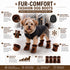 Pet Life ® Fur-Comfort 3M Insulated Fashion Fur and Suede Winter Dog Shoes Boots - Set of 4