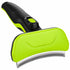 Pet Life ® 'Fur-Guard' Easy Self-Cleaning Grooming Deshedder Pet Comb Green
