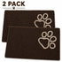 Pet Life ® 'Fuzzy' Quick-Drying Microfiber Anti-Skid and Machine Washable Dog Mat Pet Bed - 2 Pack - Dark Brown Default Title