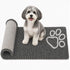 Pet Life ® 'Fuzzy' Quick-Drying Microfiber Anti-Skid and Machine Washable Dog Mat Pet Bed - 2 Pack - Gray