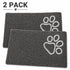 Pet Life ® 'Fuzzy' Quick-Drying Microfiber Anti-Skid and Machine Washable Dog Mat Pet Bed - 2 Pack - Gray Default Title