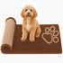 Pet Life ® 'Fuzzy' Quick-Drying Microfiber Anti-Skid and Machine Washable Dog Mat Pet Bed - 2 Pack - Light Brown